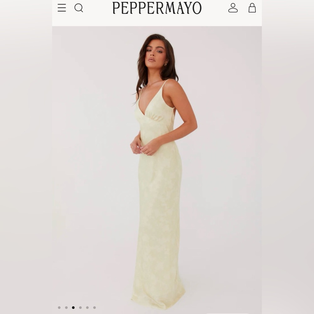 Peppermayo Sorrento Sun Backless Maxi Dress - Yellow Floral